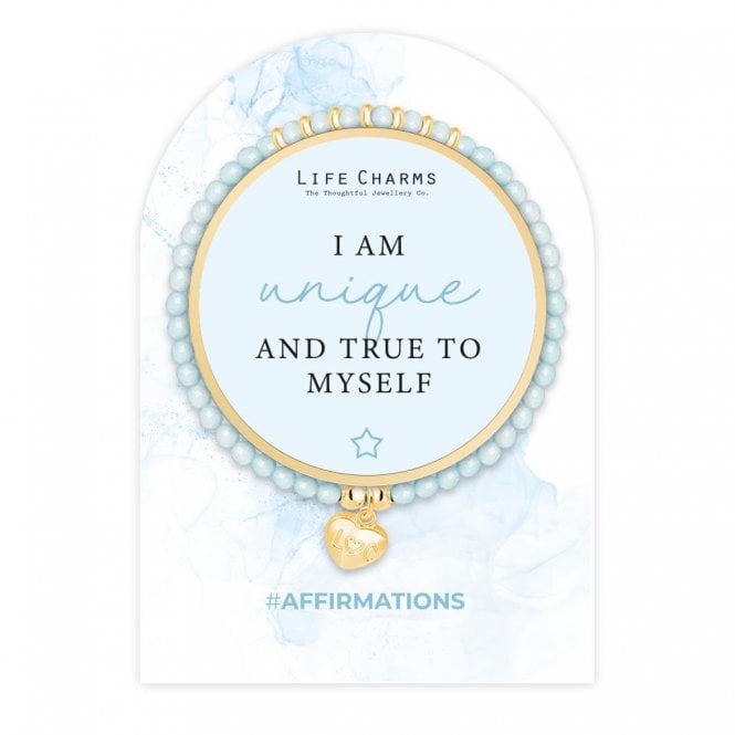 Life Charms Affirmations I Am Unique And True To Myself Bracelet