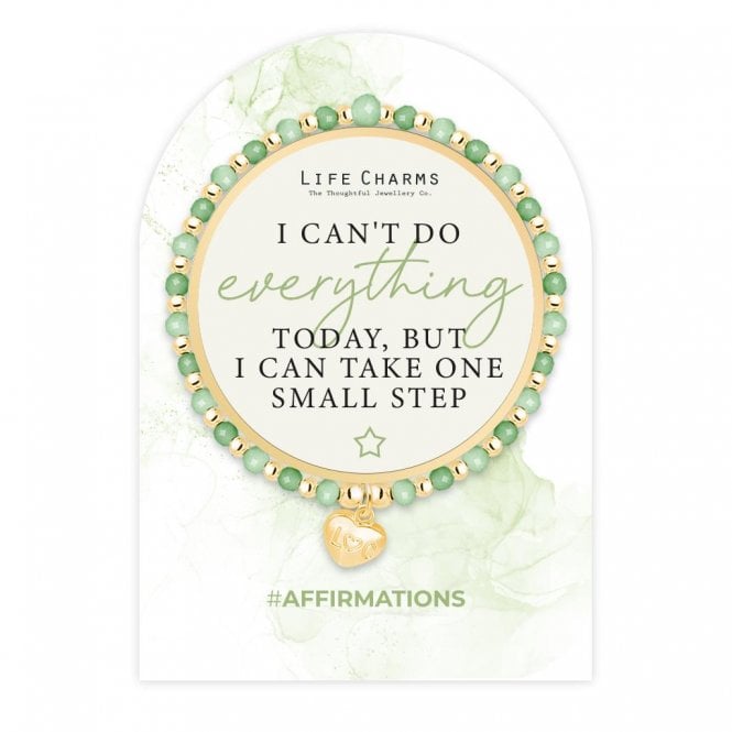 Life Charms Affirmations I Can't Do Everything Today, But I Can Take One Small Step Bracelet