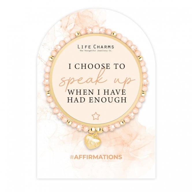 Life Charms Affirmations I Choose To Speak Up When I Have Had Enough Bracelet