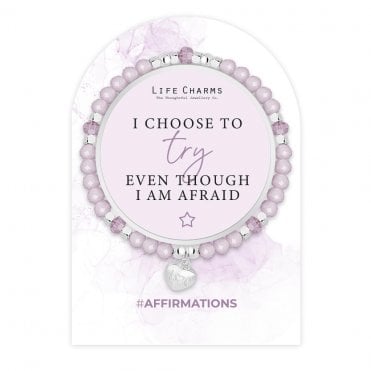 Affirmations I Choose To Try Even Though I Am Afraid Bracelet