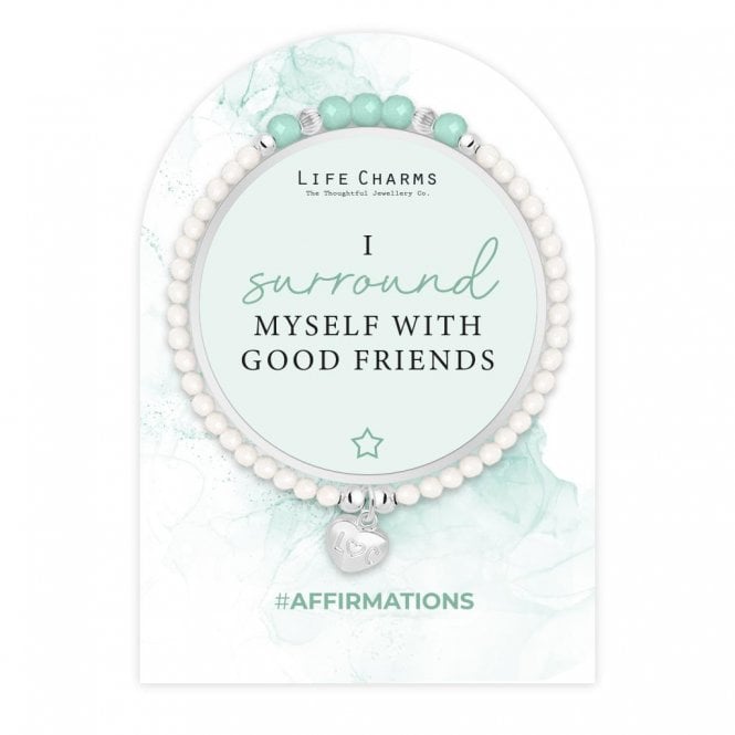 Life Charms Affirmations I Surround Myself With Good Friends Bracelet