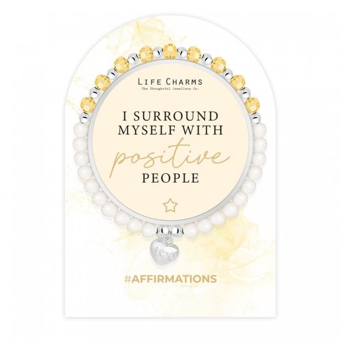 Life Charms Affirmations I Surround Myself With Positive People Bracelet