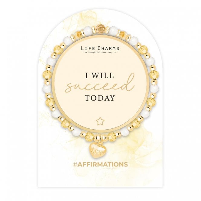 Life Charms Affirmations I Will Suceed Today Bracelet