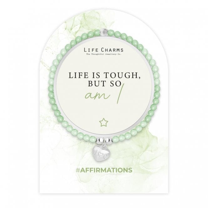 Life Charms Affirmations Life is Tough But So Am I Bracelet