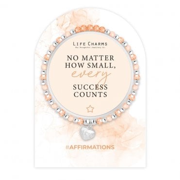 Affirmations No Matter How Small, Every Success Counts Bracelet