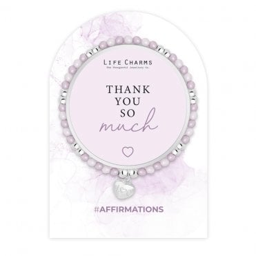 Affirmations Purple Thank You So Much Bracelet