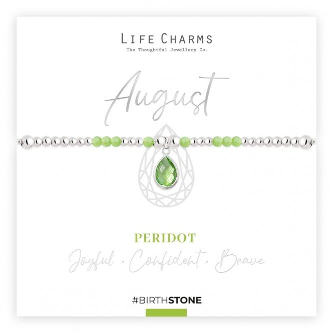 Life Charms August Birthstone Bracelet