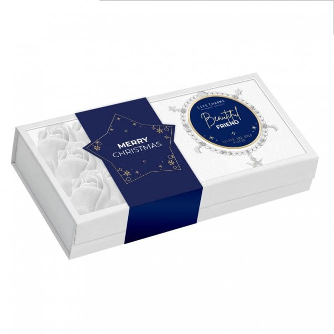 Life Charms Beautiful Friend Charm Bracelet in Christmas Flower Box