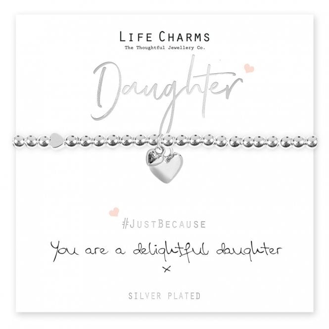 Life Charms Delightful Daughter Heart Bracelet