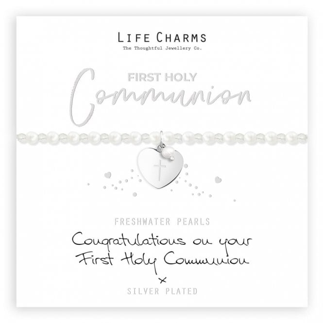 Life Charms First Holy Communion Pearl Bracelet