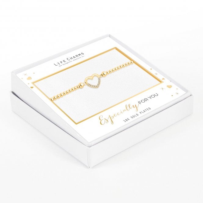 Life Charms Gold Heart Especially For You Bracelet