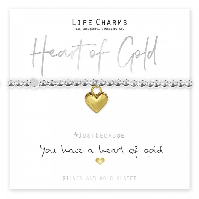 Life Charms Heart Of Gold Bracelet
