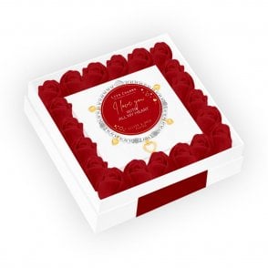 I Love You With All My Heart Charm Bracelet In Red Rose Box