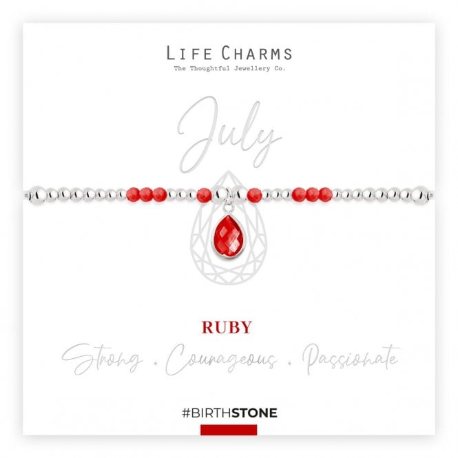 Life Charms July Birthstone Bracelet