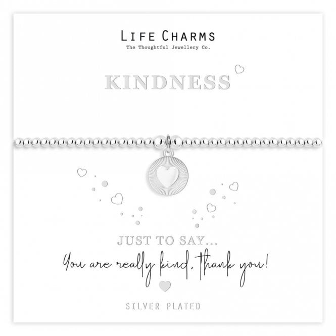 Life Charms Just To Say kindness Heart Charm Bracelet