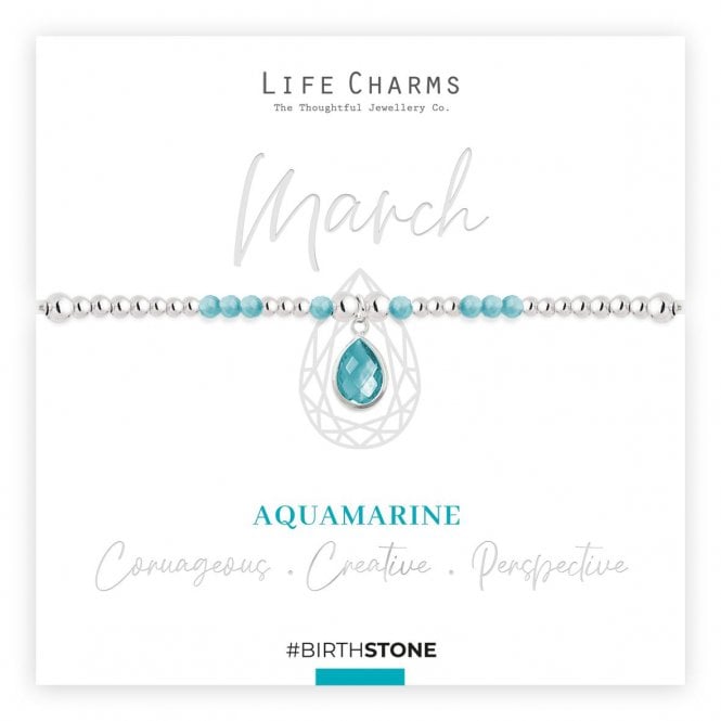 Life Charms March Birthstone Bracelet