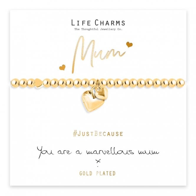 Life Charms Marvellous Mum Gold Plated Bracelet