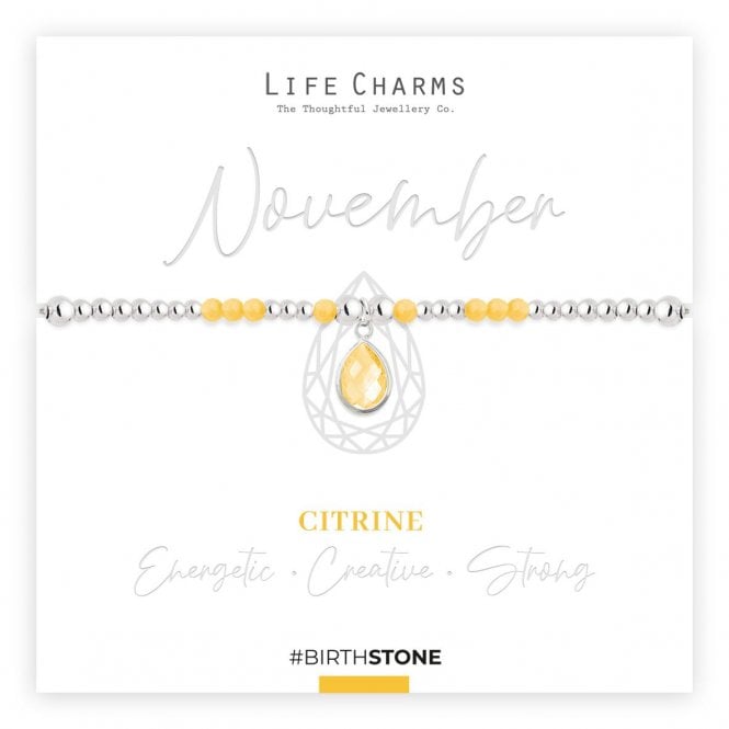 Life Charms November Birthstone Bracelet