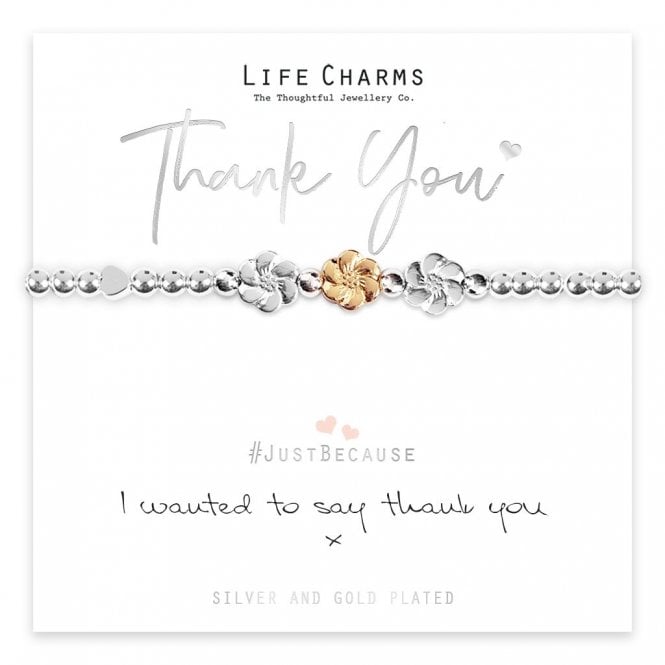 Life Charms Thank You Bracelet