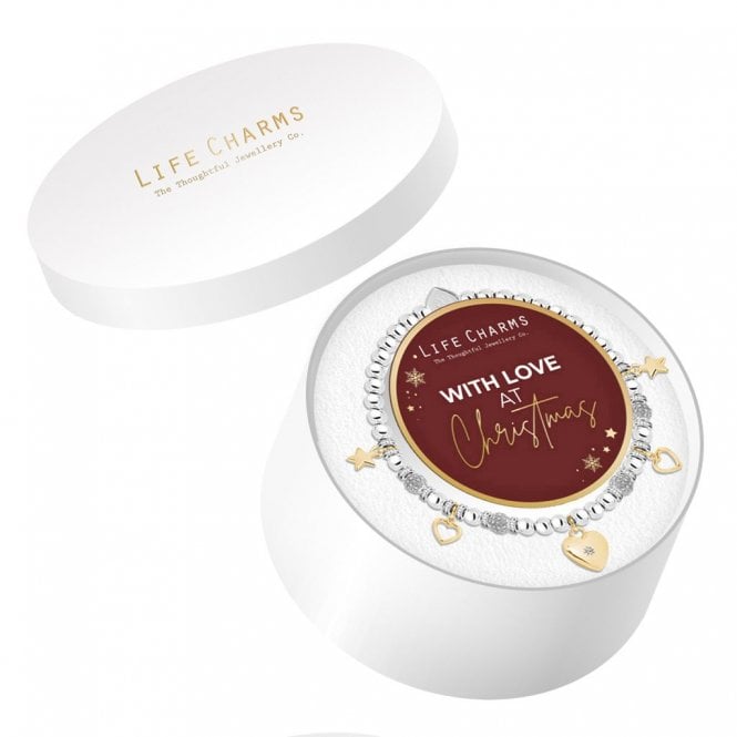 Life Charms With Love at Christmas Hat Box with Charm Bracelet