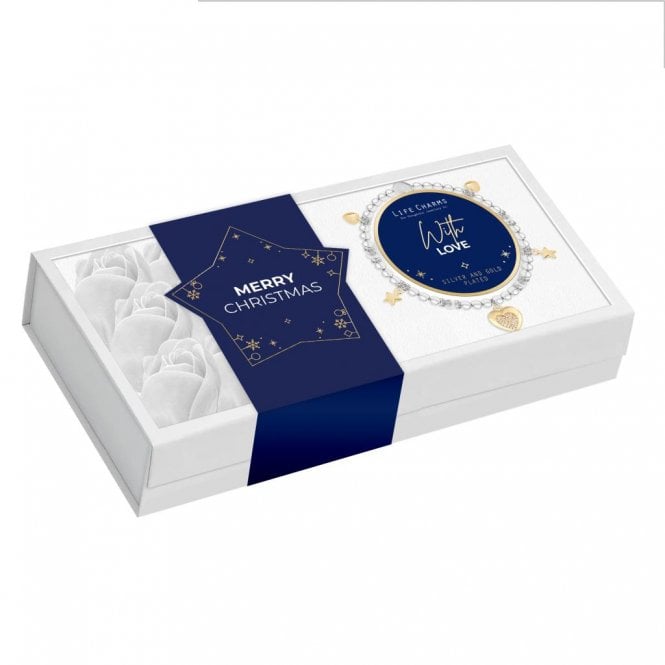 Life Charms With Love Charm Bracelet in Christmas Flower Box
