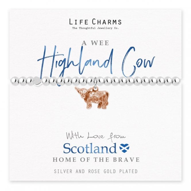 Life Charms With Love From Scotland Highland Cow Bracelet