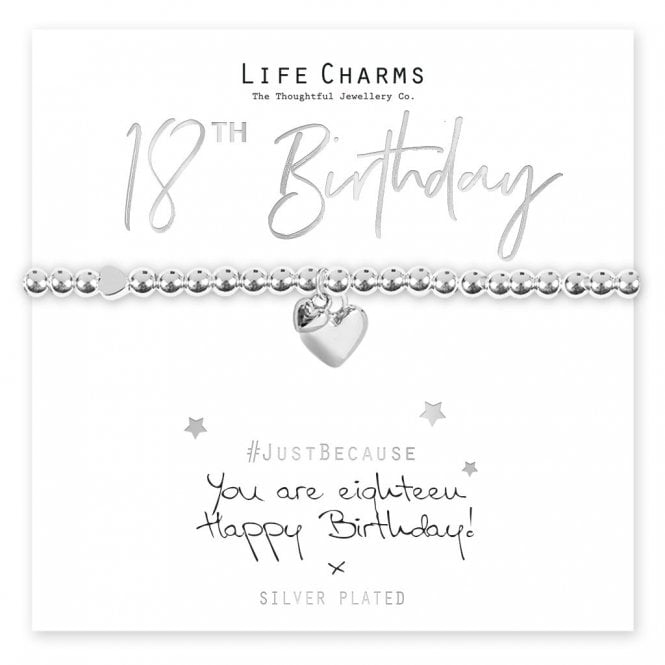 Life Charms You Are 18 Puffed Hearts Bracelet