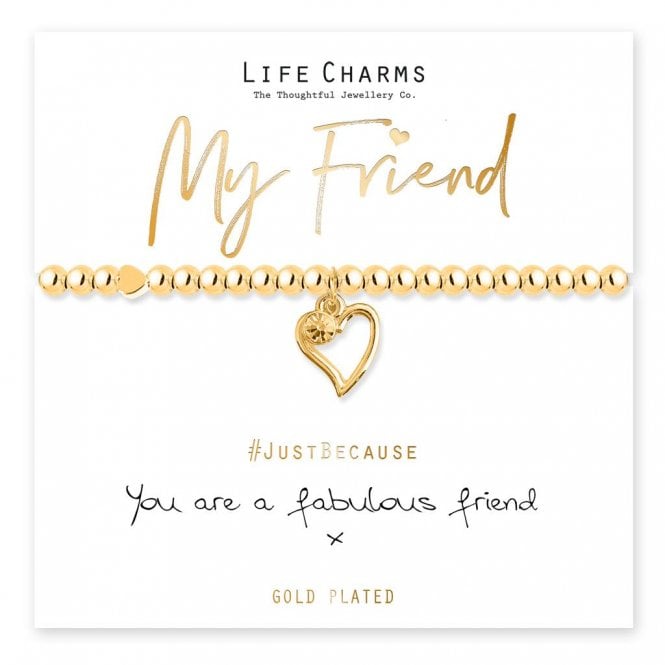 Life Charms You are a Fabulous Friend Gold Plated Bracelet