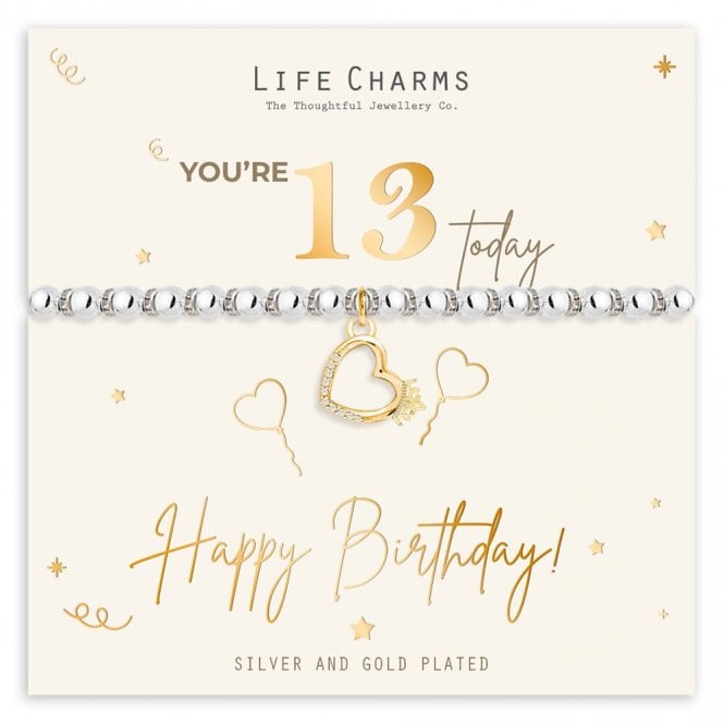 Life Charms You're 13 Today Bracelet