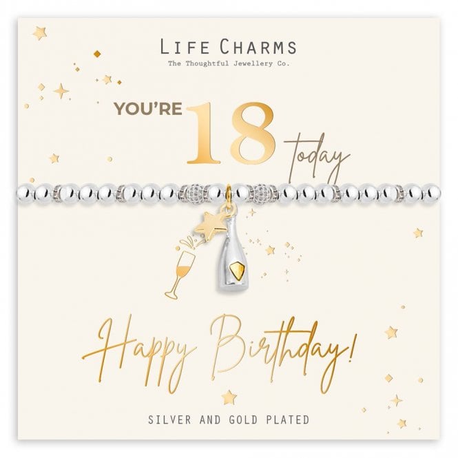 Life Charms You're 18 Today Bracelet