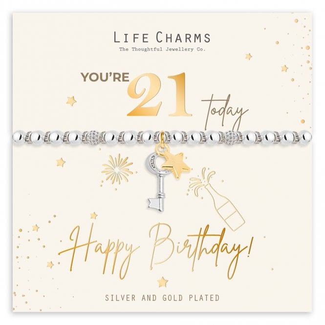 Life Charms You're 21 Today Bracelet