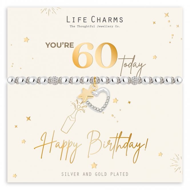 Life Charms You're 60 Today Bracelet