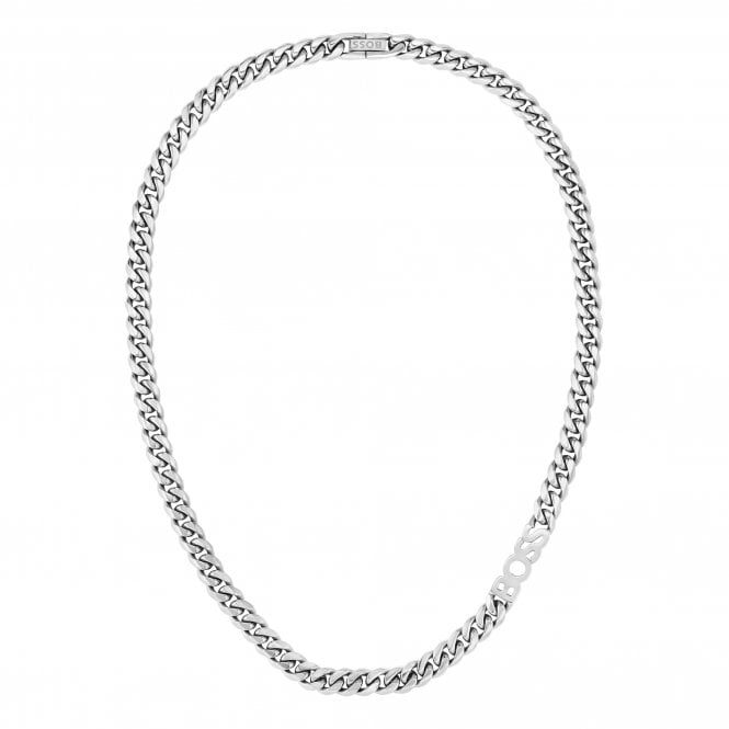 Boss Mens KASSY Stainless Steel Logo Curb Chain 1580769