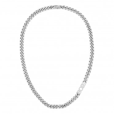 Mens KASSY Stainless Steel BOSS Logo Curb Chain 1580769