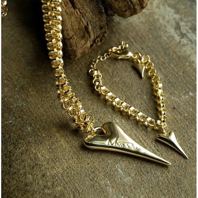 Miss Dee Gold Plated Belcher Heart Bracelet