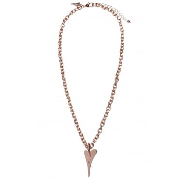 Miss Dee Rose Gold Plated Solid Heart Necklace