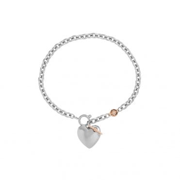 Classic Knot Heart Silver Bracelet  24100035