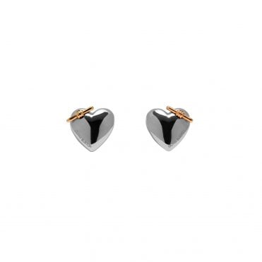Classic Knot Heart Silver Stud Earrings 24100038