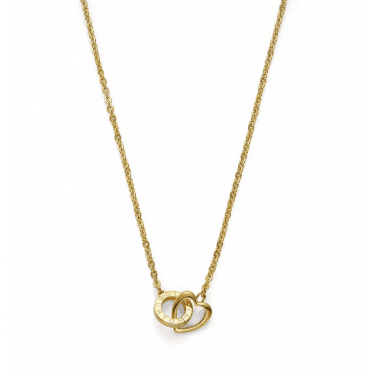 Gold Plated Heart Interlink Necklace 24100500