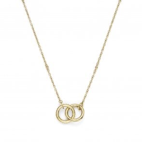 Ladies Amity Interlock Gold Plated Beaded Necklace 24100312