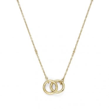 Ladies Amity Interlock Gold Plated Beaded Necklace 24100312
