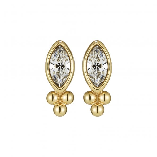 Olivia Burton Ladies DAINTY Gold Plated Marquis Caviar Bead Stud Earrings 24100286