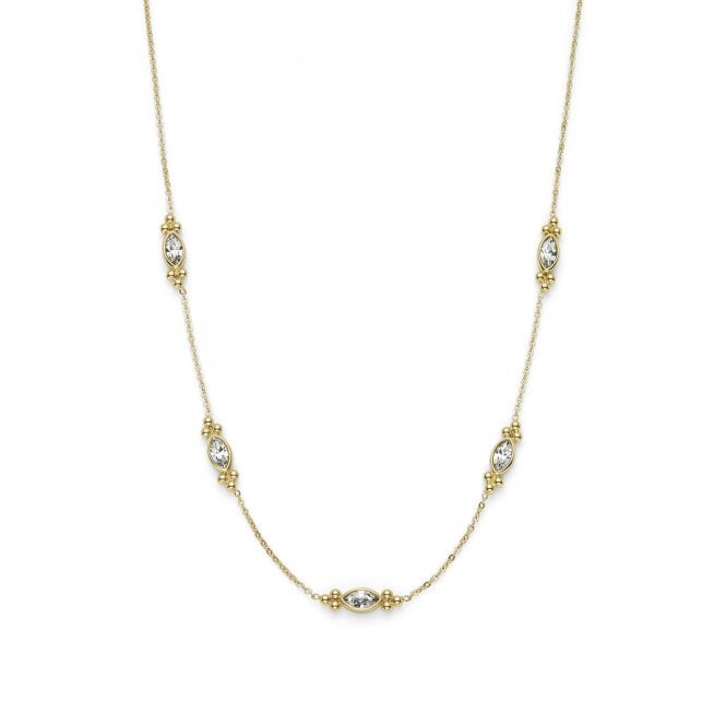 Olivia Burton Ladies DAINTY Gold Plated Marquis Cavier Bead Necklet 24100277