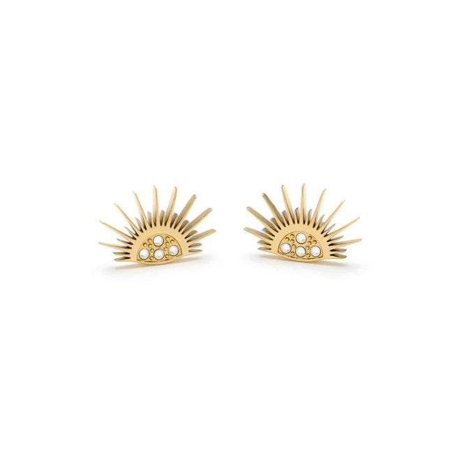 Olivia Burton Ladies Gold Plated Sun Stud Earrings 24100166