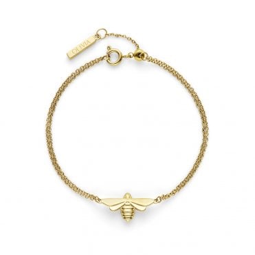 Ladies Honey Bee Gold Plated Bee Bracelet 24100477