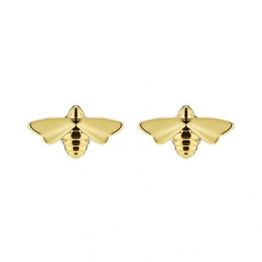 Ladies Honey Bee Gold Plated Bee Stud Earrings 24100479