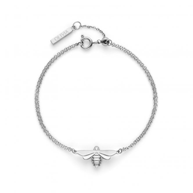 Olivia Burton Ladies Honey Bee Stainless Steel Bee Bracelet 24100476