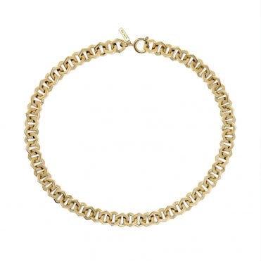 Ladies Honeycomb Gold Plated Statement Necklace 24100087