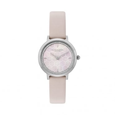 Ladies HONEYCOMB ULTRA SLIM Pink Dial Pink Strap Watch 24000270
