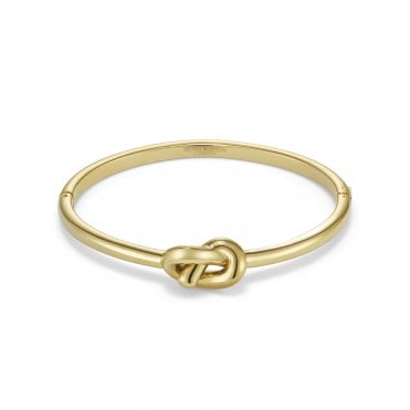 Ladies Lovers Knot Gold Plated Bangle 24100223